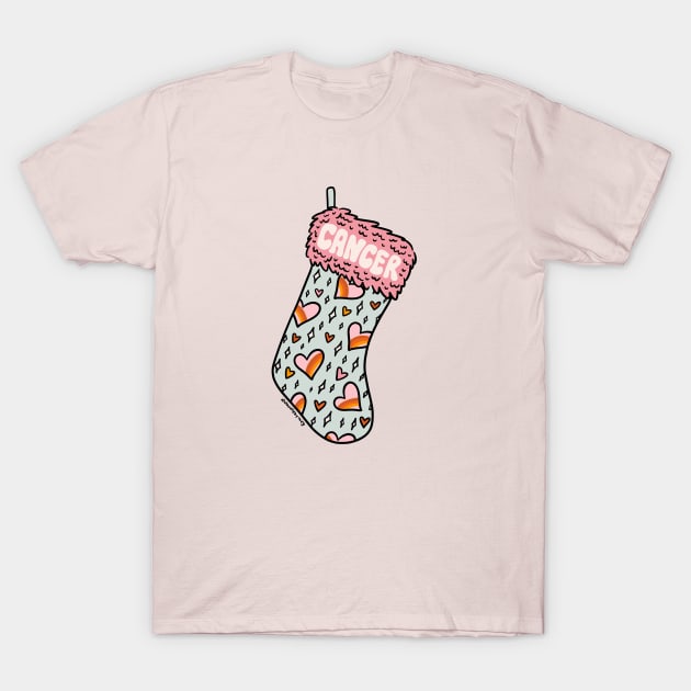 Cancer Stocking T-Shirt by Doodle by Meg